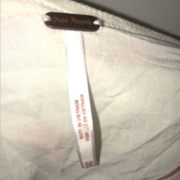 Free people] Orange combo Deep V neck Smoking oversized Button down dress - Picture 9 of 13